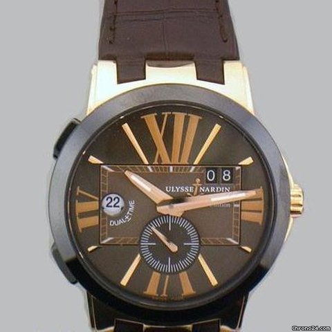 Ulysse Nardin Executive Dual Time Mens watch Unisex Automatic Rose gold 246-00 45-PCA