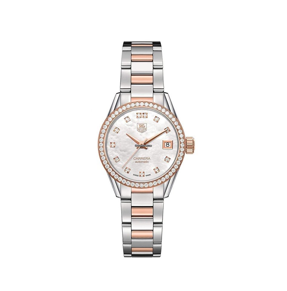 TAG Heuer Carrera Lady Womens watch Automatic Gold Steel WAR2453.BD0777
