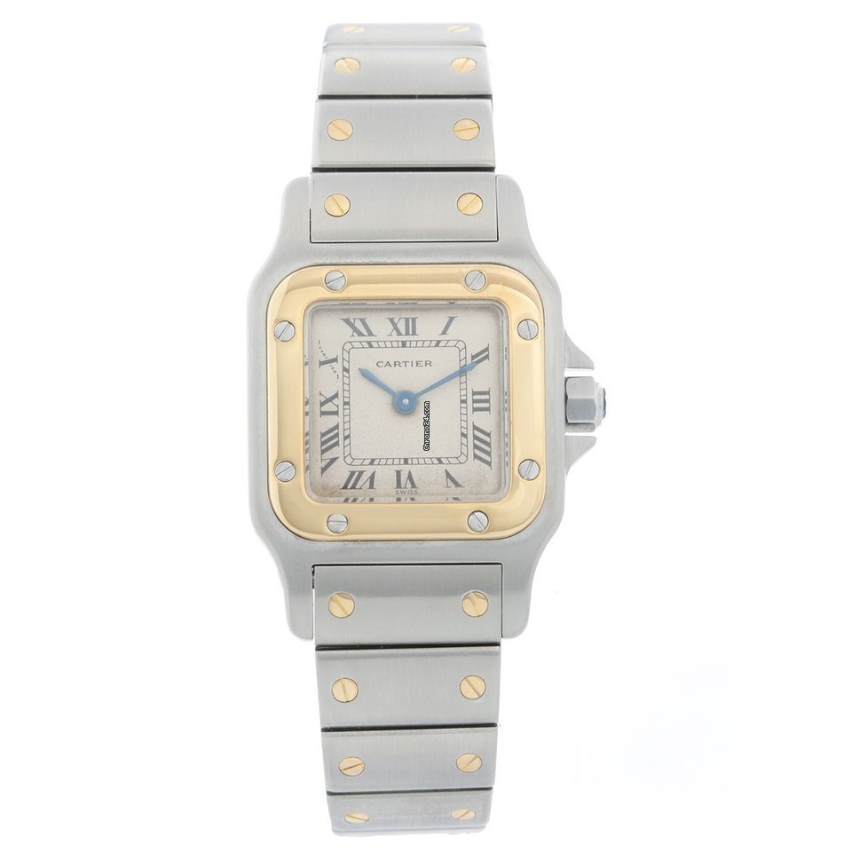 Cartier Santos Galbee Womens watch Quartz Gold Steel 16336