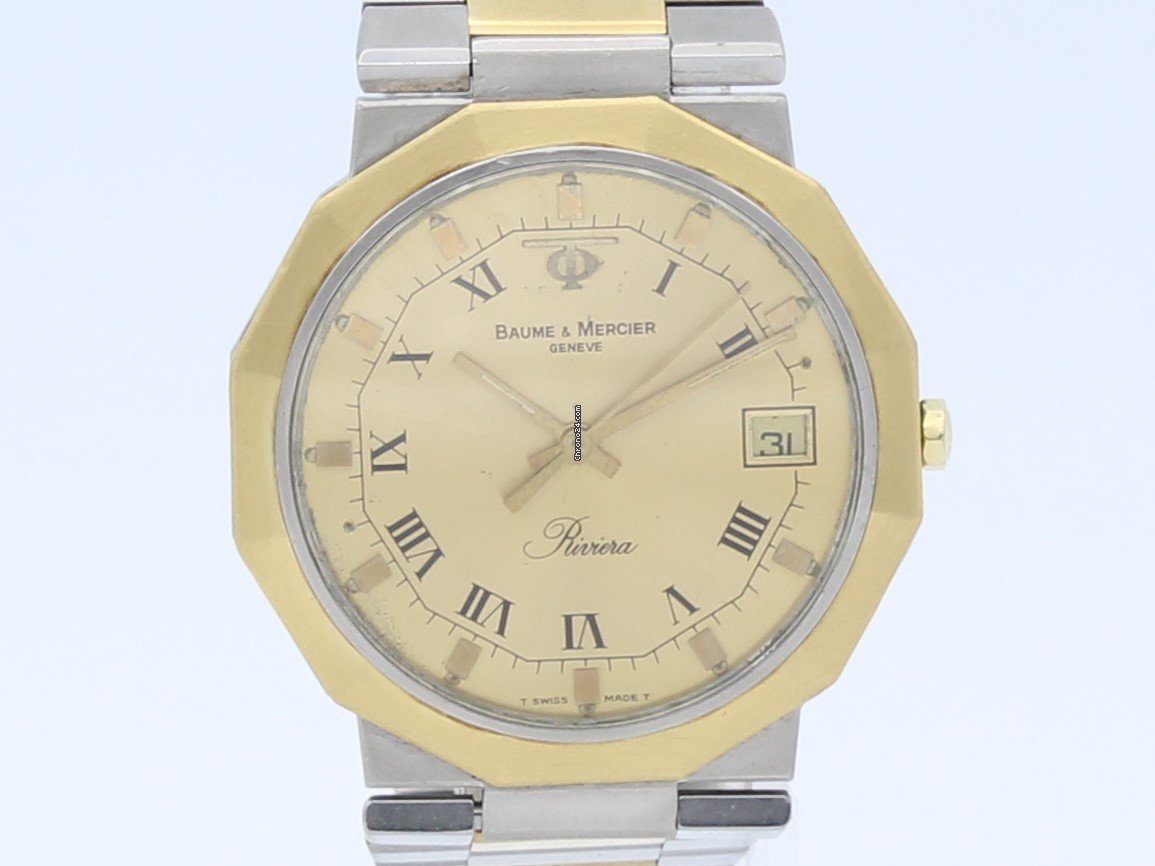 Baume & Mercier Riviera Mens watch Unisex Quartz Gold Steel A51120.018