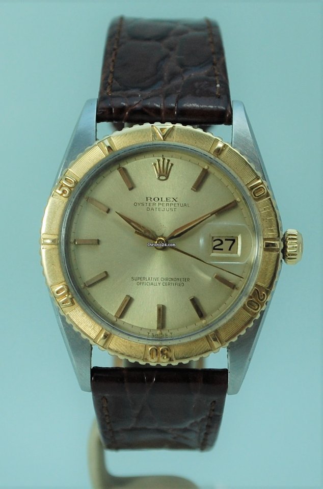 Rolex Datejust Turn-O-Graph Mens watch Unisex Gold Steel Automatic 1625