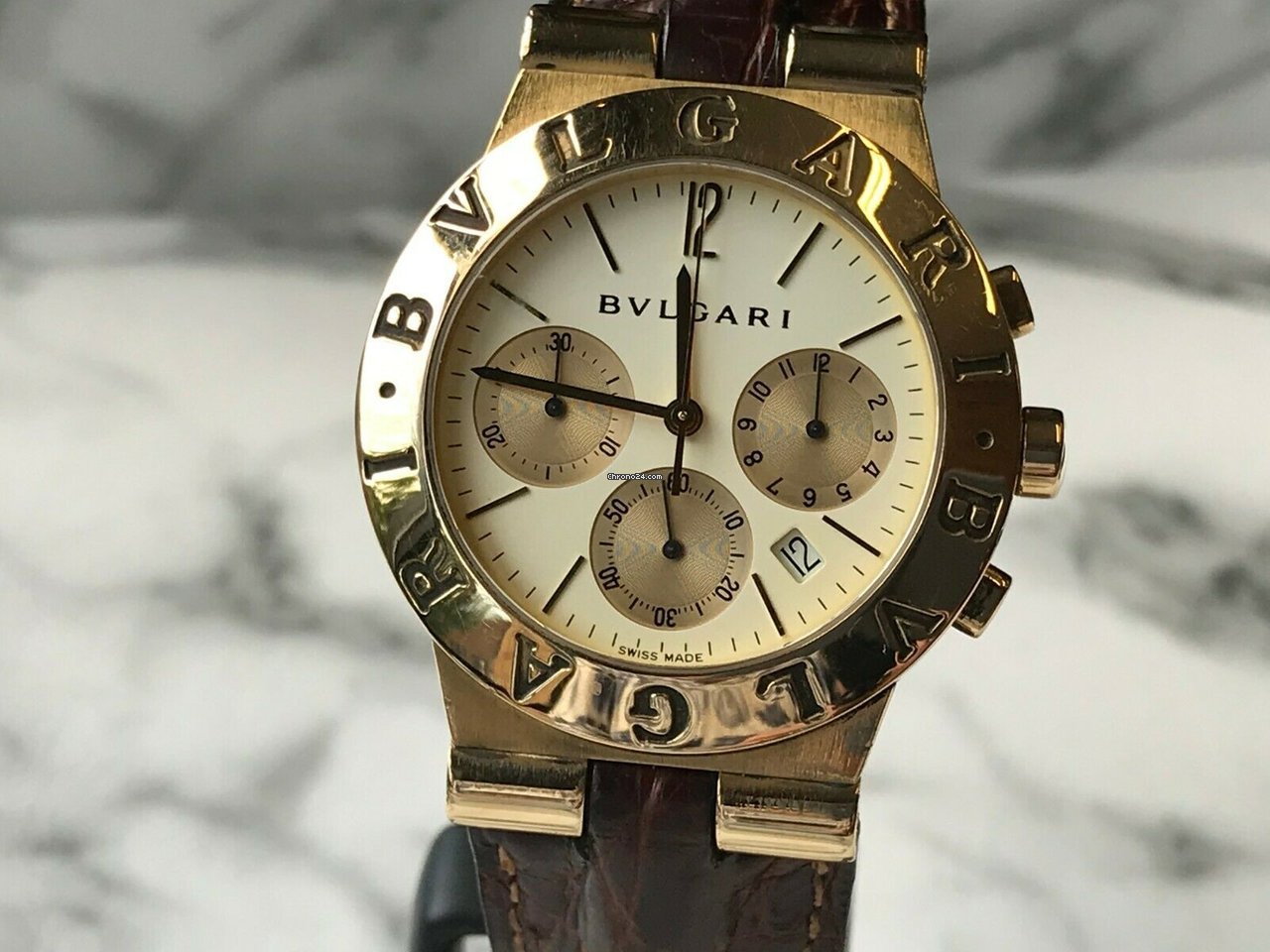 Bulgari Diagono Mens watch Unisex Automatic Yellow gold DG 35 G