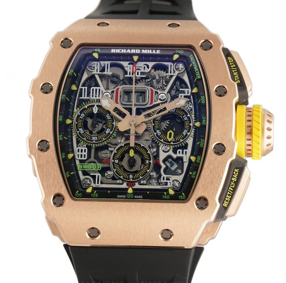 Richard Mille RM 011 Mens watch Unisex Automatic Rose gold RM11-03 RG