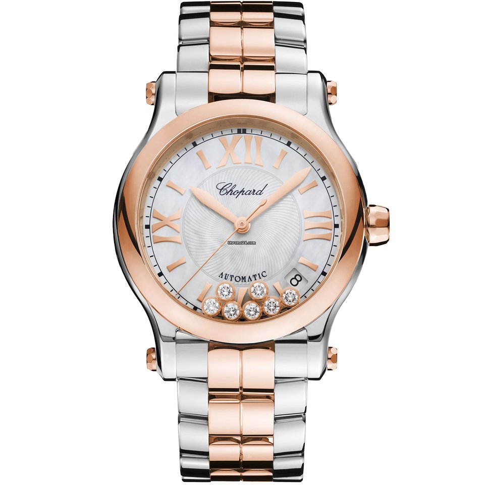 Chopard Happy Sport Womens watch Automatic Gold Steel 278559-6009