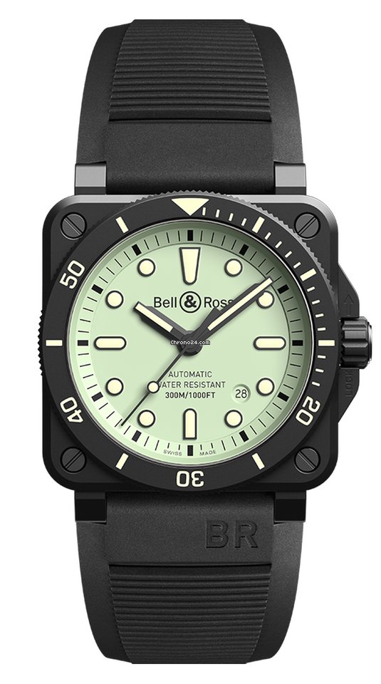 Bell & Ross BR 03 Mens watch Unisex Automatic Ceramic BR0392-D-C5-CE SRB