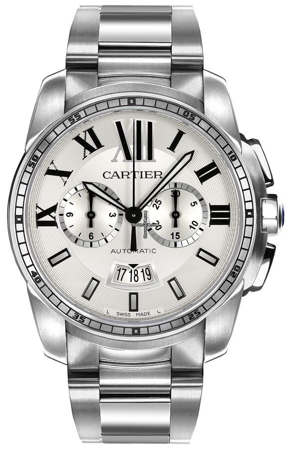 Cartier Calibre de Cartier Chronograph Mens watch Unisex Automatic Steel W7100045