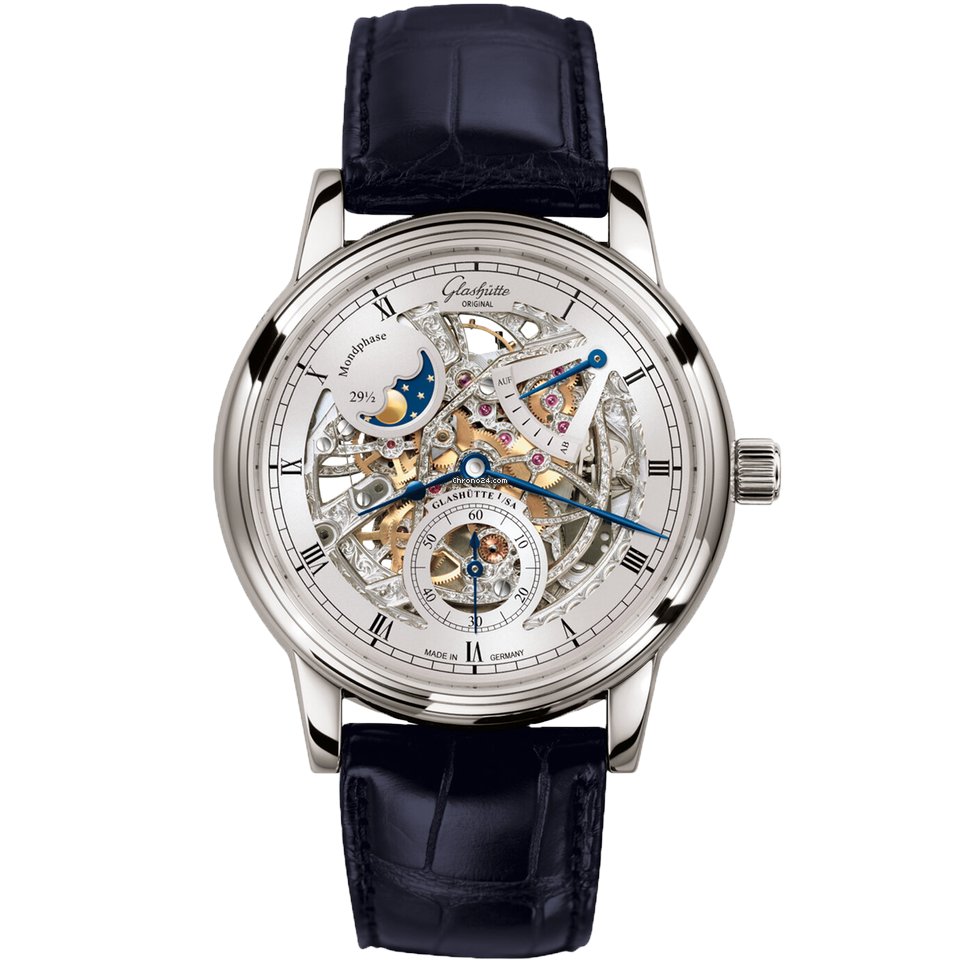 Glashtte Original Senator Mens watch Unisex Manual winding White gold 1-49-13-15-04-30