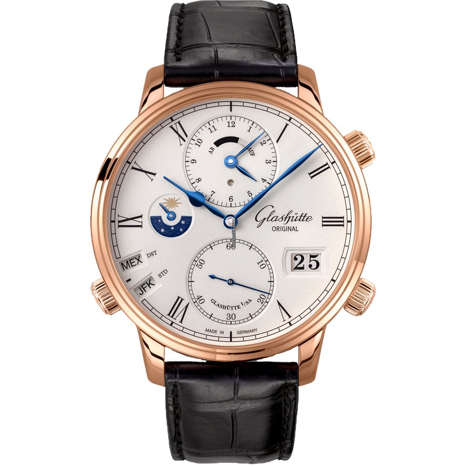 Glashtte Original Senator Cosmopolite Mens watch Unisex Automatic Red gold 1-89-02-01-05-30