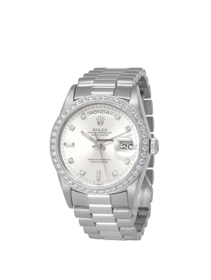 Rolex Day-Date 36 Mens watch Unisex White gold Automatic 18349