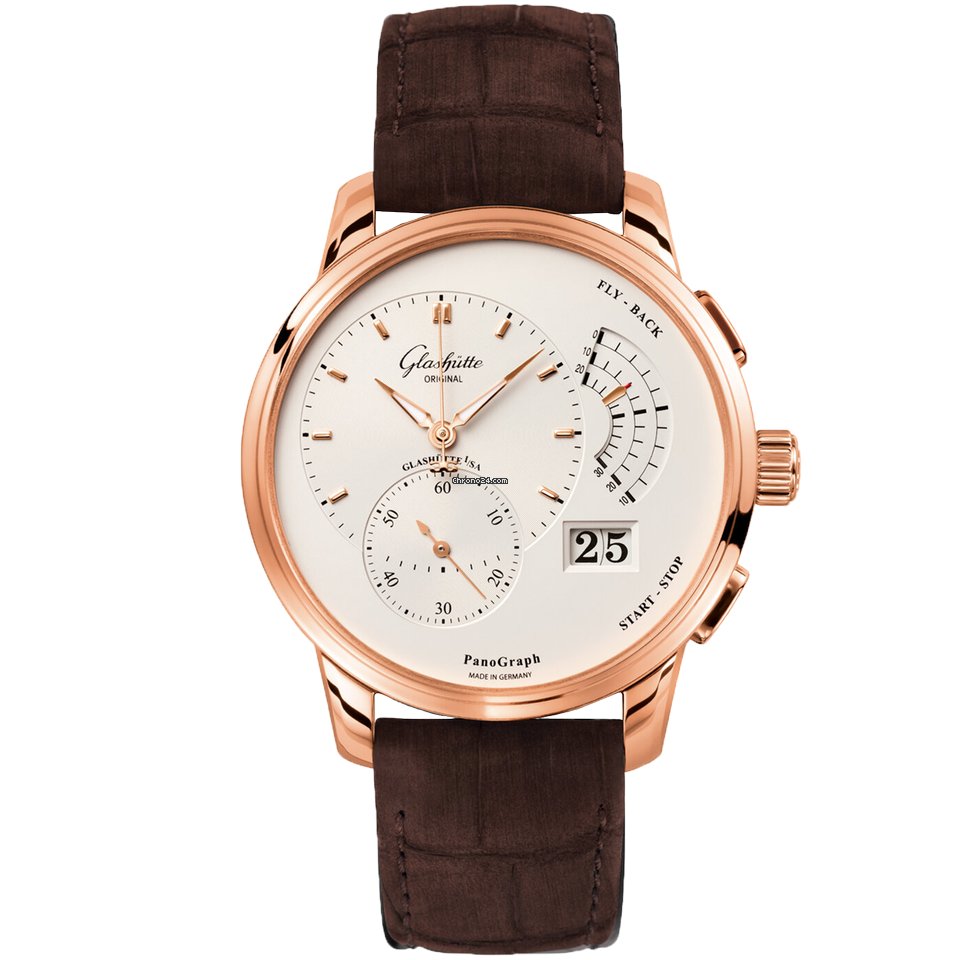 Glashtte Original PanoGraph Mens watch Unisex Manual winding Red gold 1-61-03-25-15-05