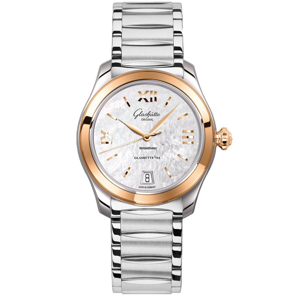 Glashtte Original Lady Serenade Womens watch Automatic Gold Steel 1-39-22-09-06-34