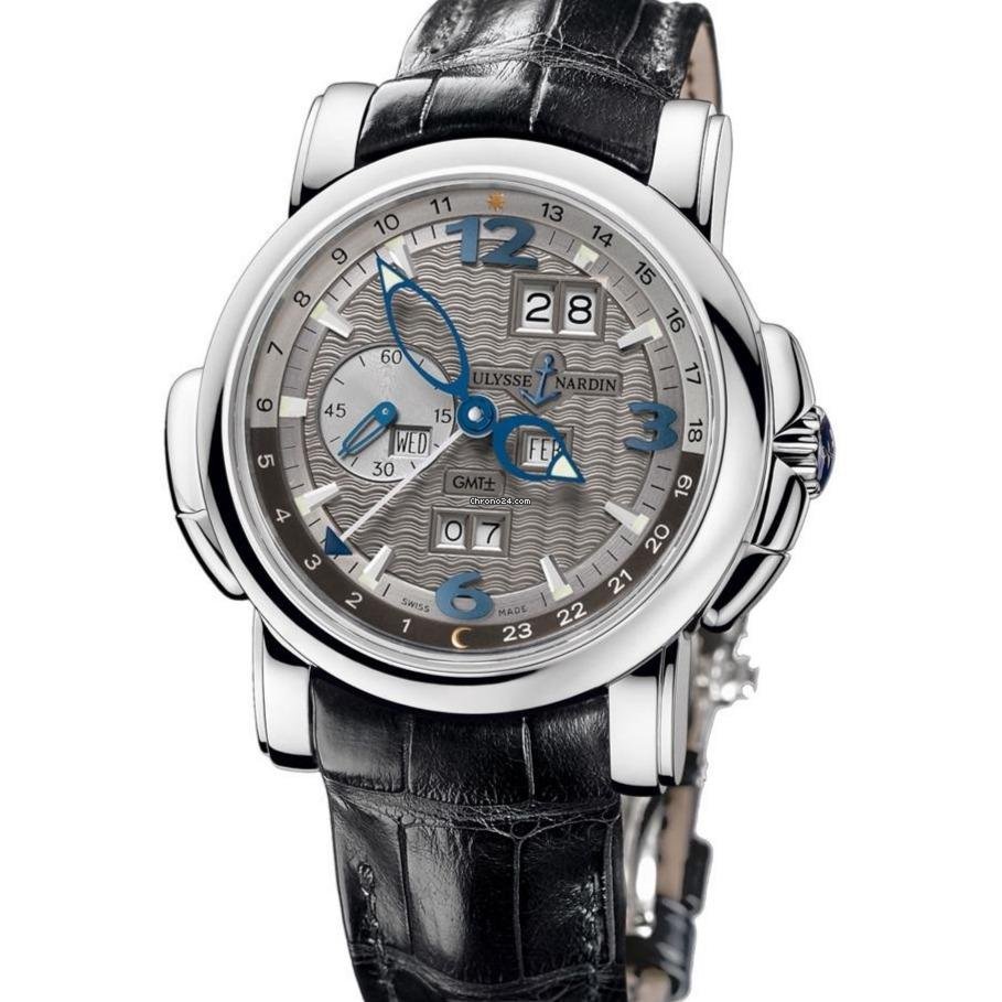 Ulysse Nardin GMT + - Perpetual Mens watch Unisex Automatic White gold 320-60 69