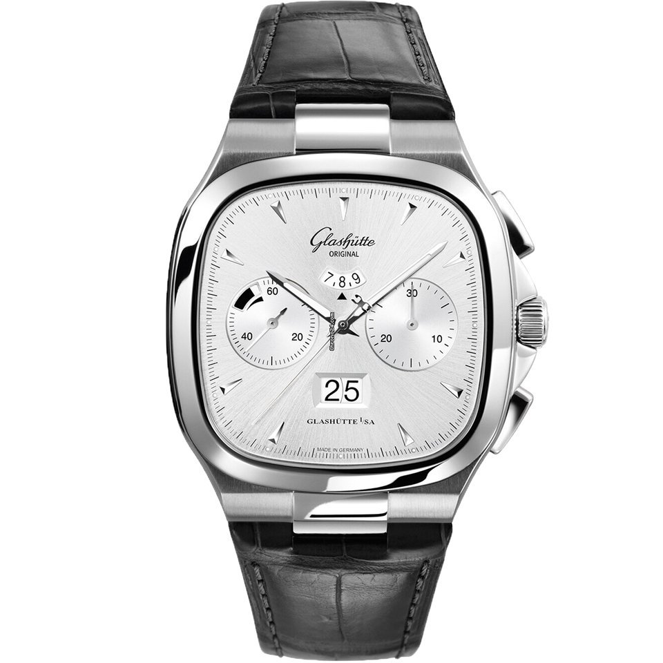 Glashtte Original Seventies Chronograph Panorama Date Mens watch Unisex Automatic Steel 1-37-02-02-02-30