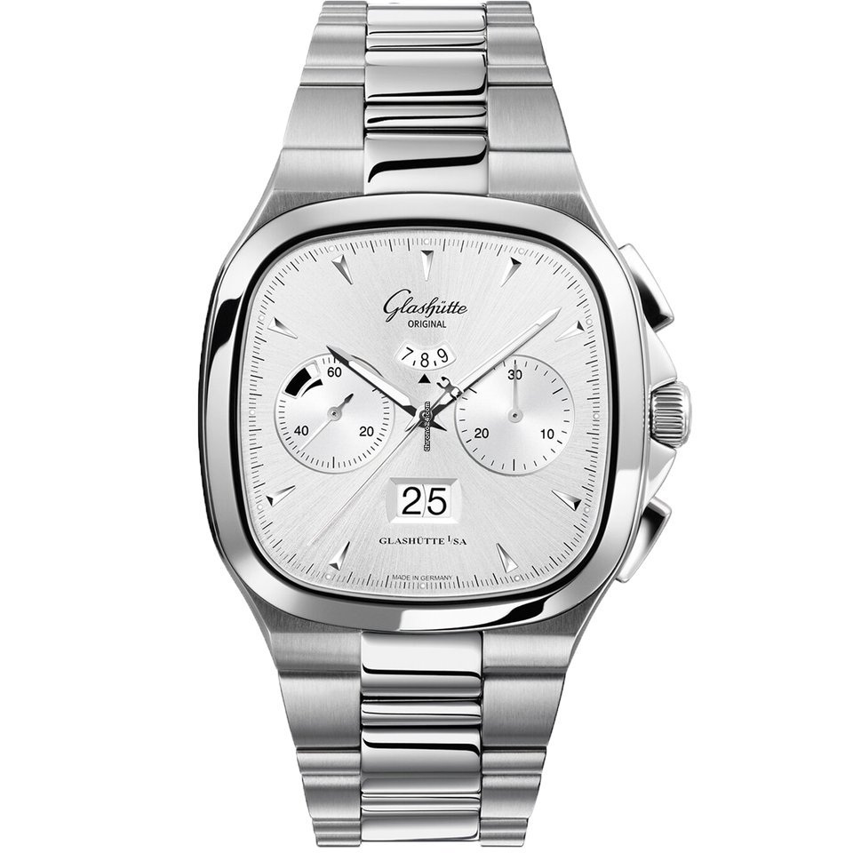 Glashtte Original Seventies Chronograph Panorama Date Mens watch Unisex Automatic Steel 1-37-02-02-02-70