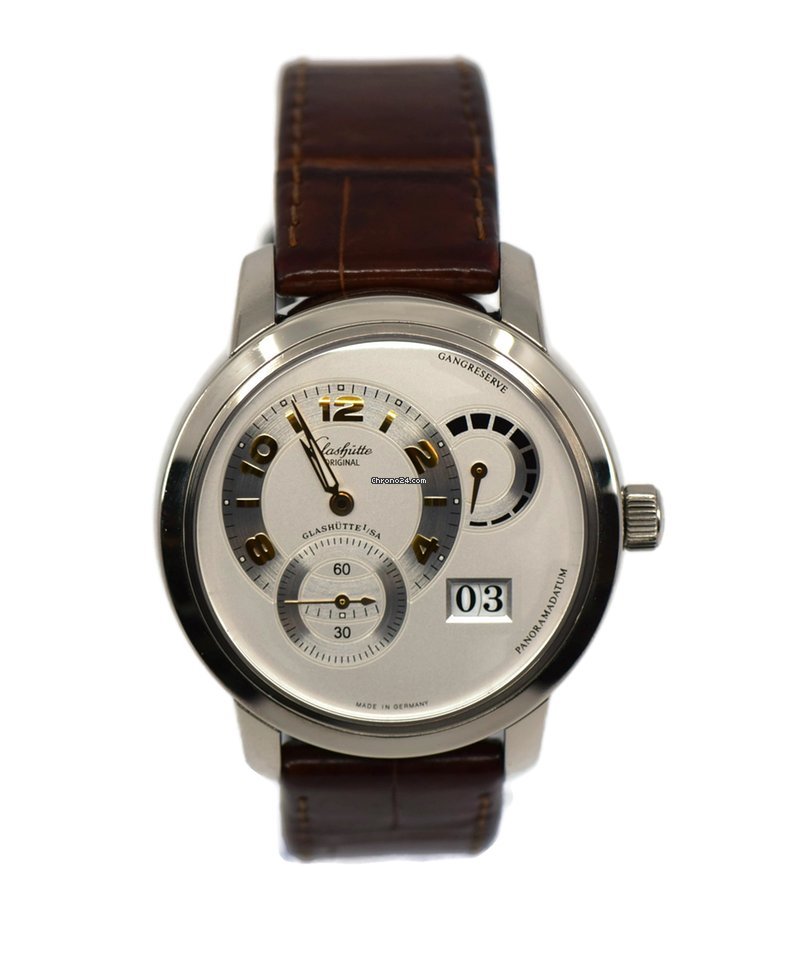 Glashtte Original PanoMaticReserve XL Mens watch Unisex Automatic White gold 90-03-31-14-05