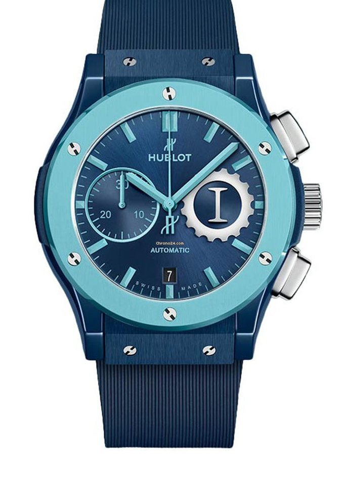 Hublot Classic Fusion Blue Mens watch Unisex Automatic Ceramic 521.EX.7170.RX.GIT19