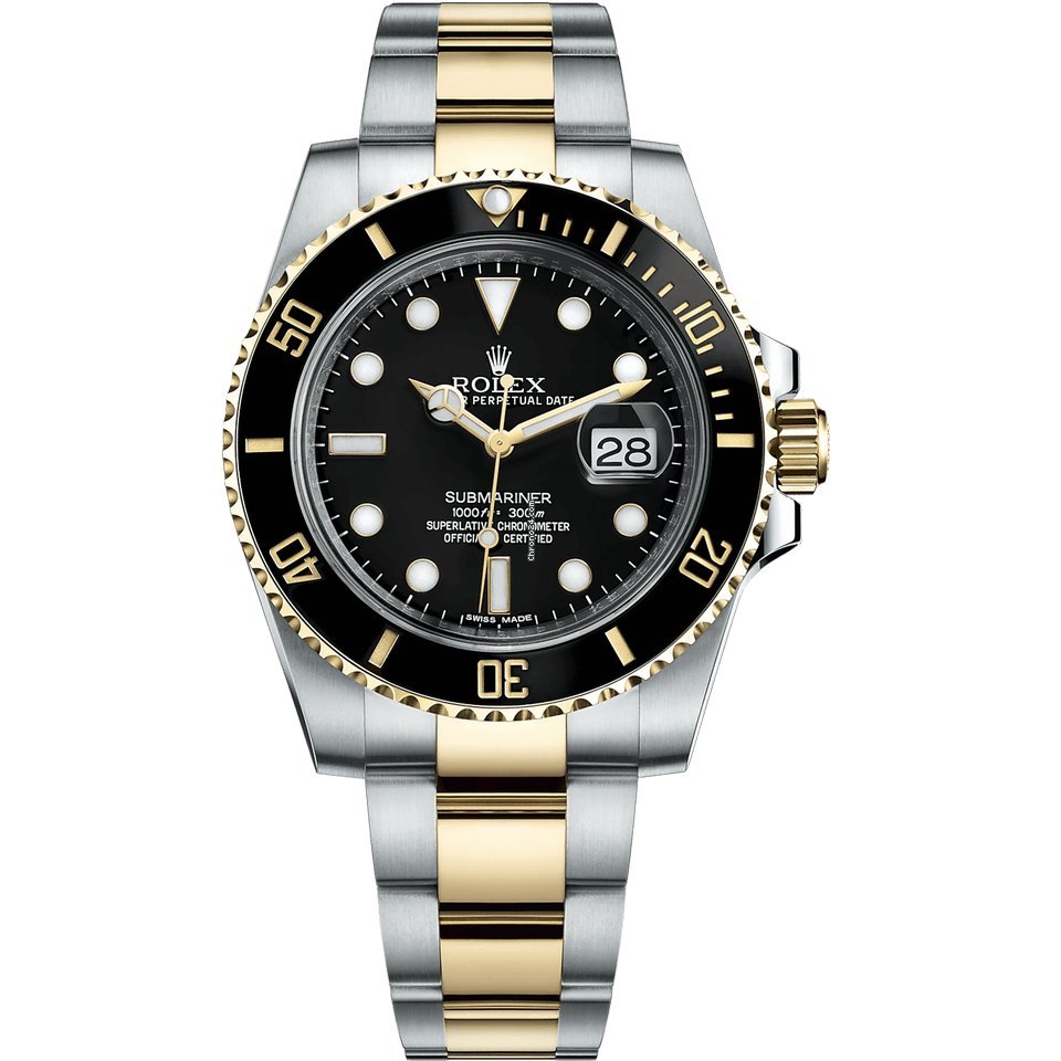 Rolex Submariner Date Mens watch Unisex Gold Steel Automatic 116613LN-0001