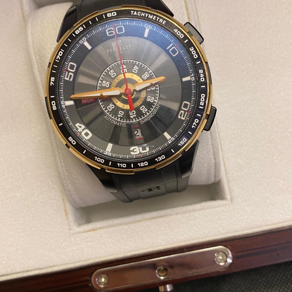 Perrelet Turbine Chrono Mens watch Unisex Automatic Gold Steel A3036 1