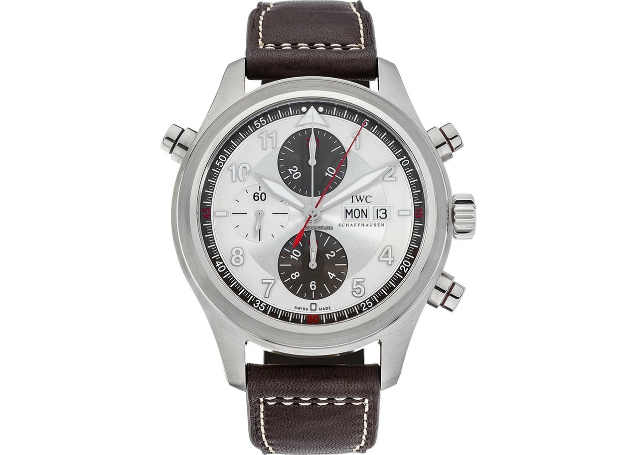 IWC Pilot Double Chronograph Mens watch Unisex Automatic Steel iw371806