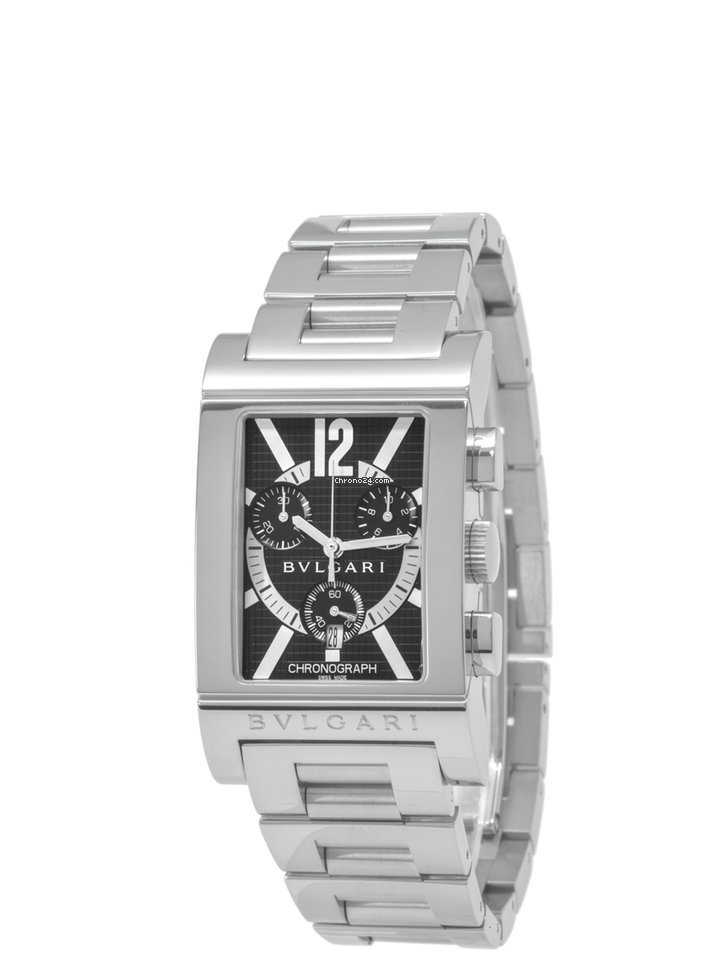 Bulgari Rettangolo Mens watch Unisex Quartz Steel RTC 49 S