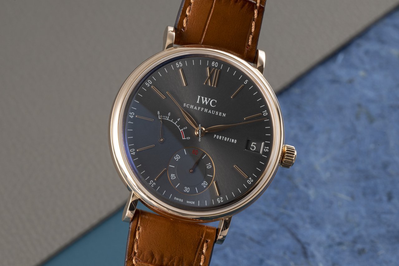 IWC Portofino Hand-Wound Mens watch Unisex Manual winding Red gold 5101