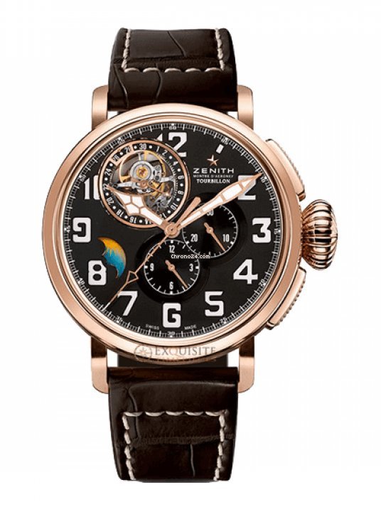 Zenith Pilot Type 20 Tourbillon Mens watch Unisex Rose gold 18.2430.4034 21.C721