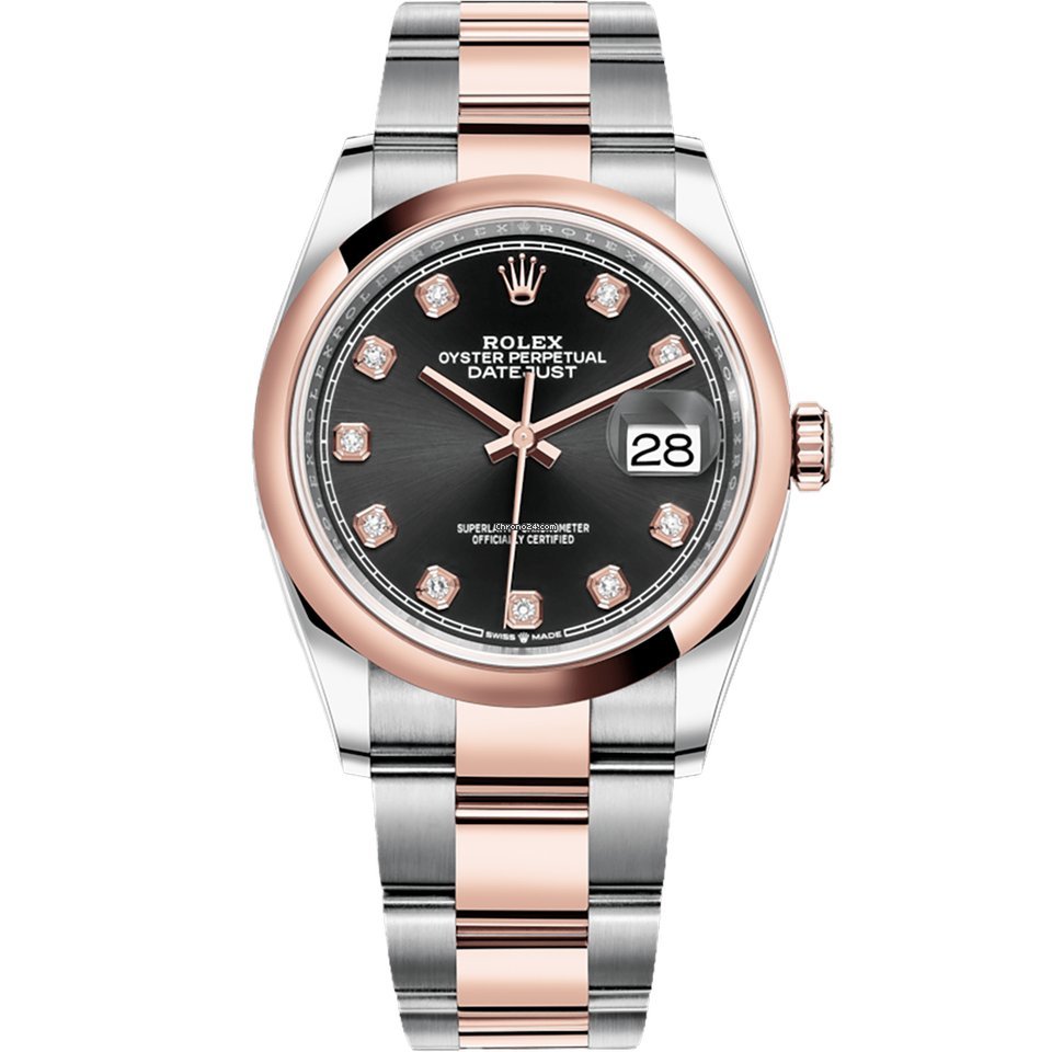Rolex Datejust 36 Mens watch Unisex Gold Steel Automatic 126201-0020