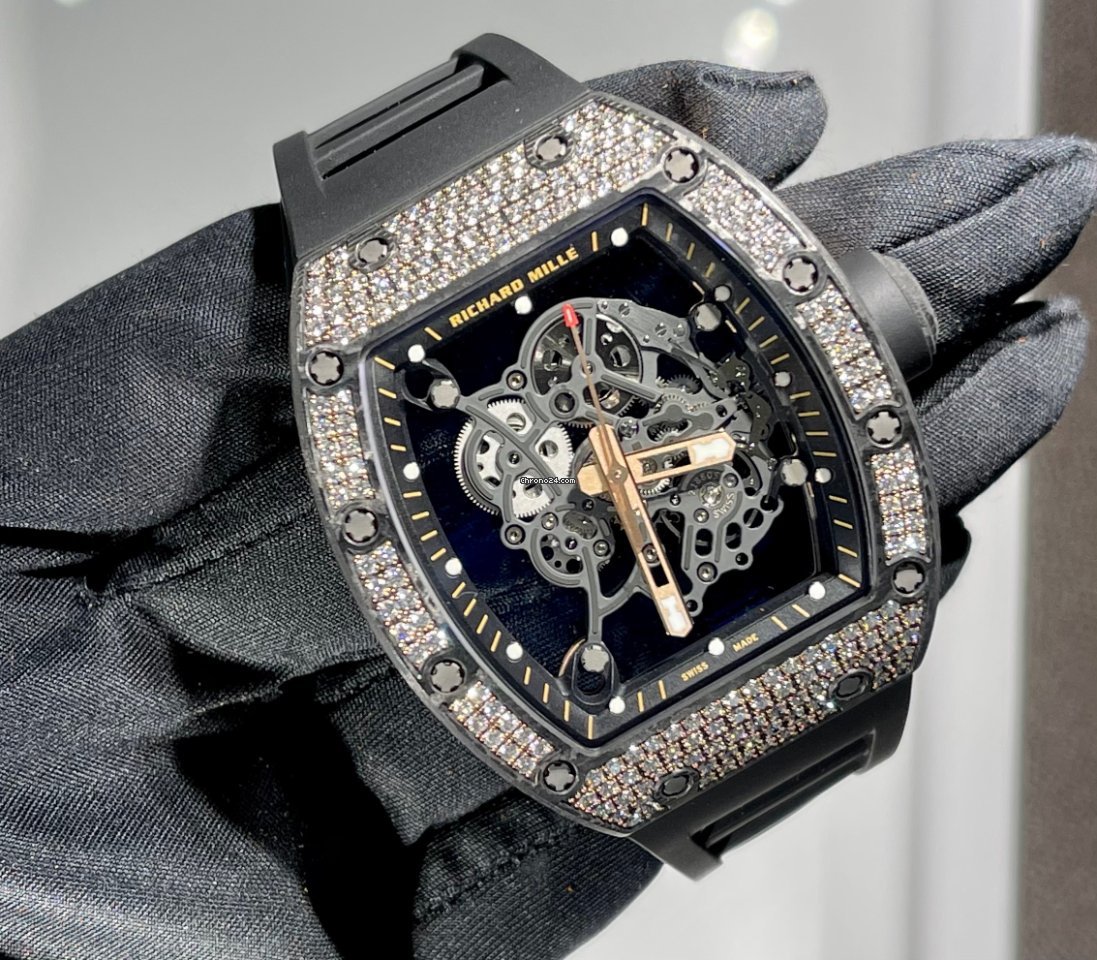 Richard Mille RM 055 Mens watch Unisex Manual winding Rose gold RM 055 Bubba Watson