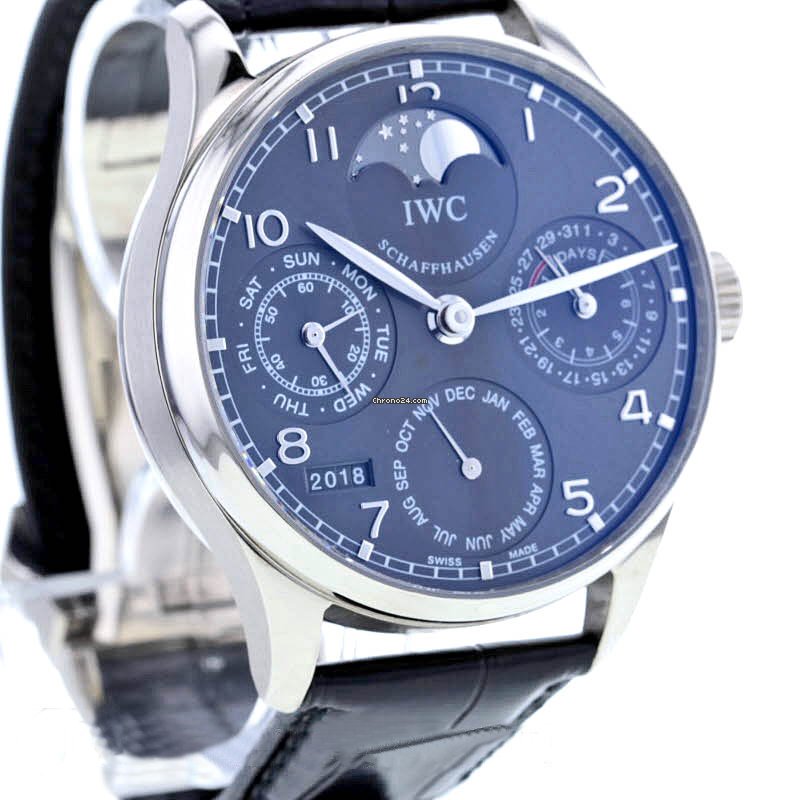 IWC Portuguese Perpetual Calendar Mens watch Unisex Automatic White gold Ref. 502218