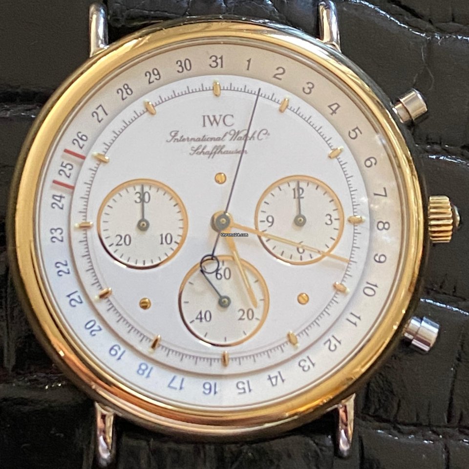 IWC Portofino Chronograph Mens watch Unisex Quartz Gold Steel IW3731