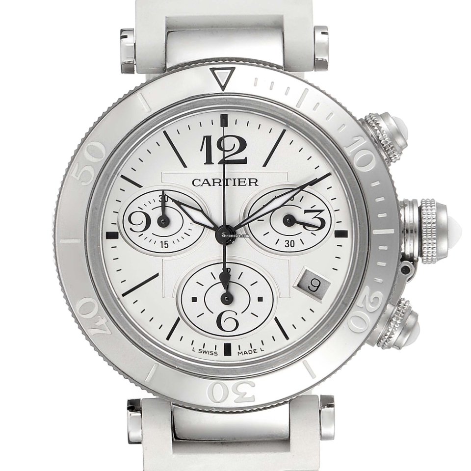 Cartier Pasha Seatimer Mens watch Unisex Quartz Steel W3140005