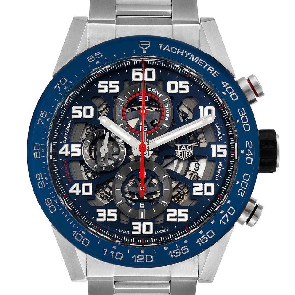 TAG Heuer Carrera Calibre HEUER 01 Mens watch Unisex Automatic Steel CAR2A1K.BA0703