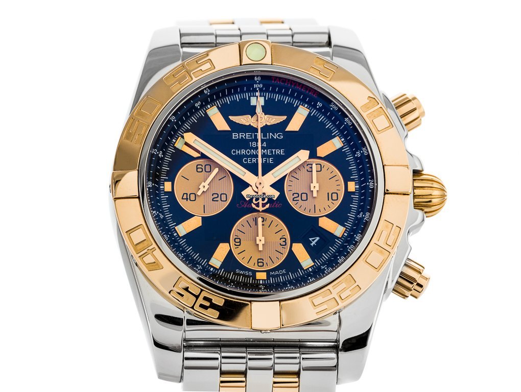 Breitling Chronomat 44 Mens watch Unisex Automatic Gold Steel CB0110121C1C1