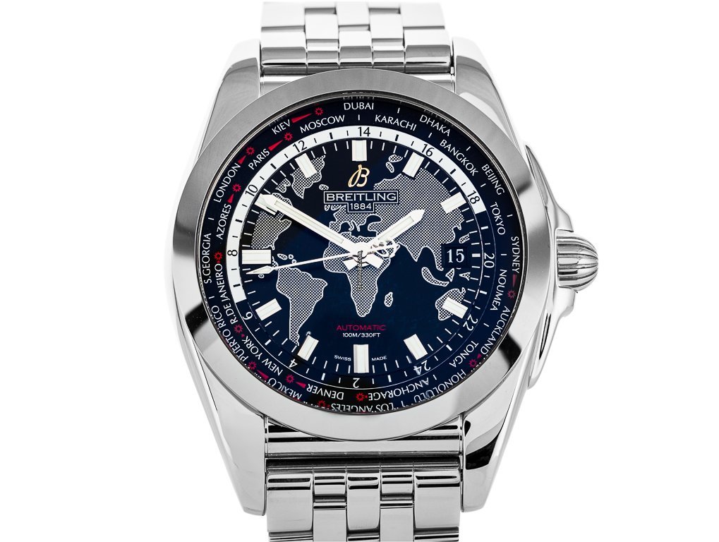 Breitling Galactic Unitime Mens watch Unisex Automatic Steel WB3510U4 BD94 375A