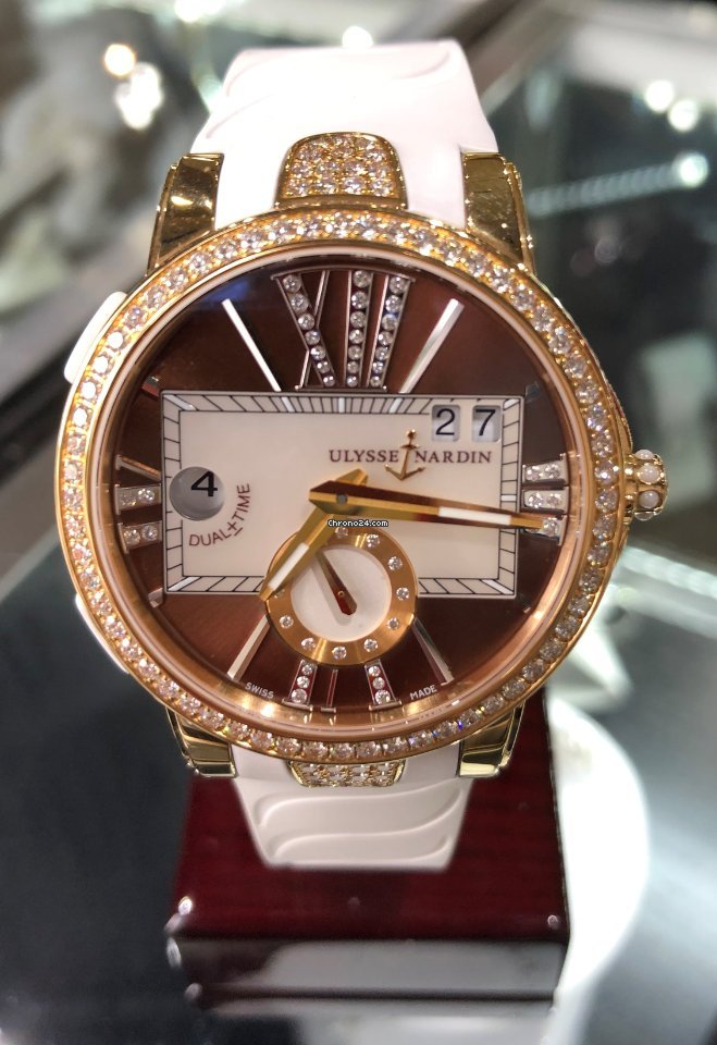 Ulysse Nardin Executive Dual Time Lady Womens watch Automatic Rose gold 246-10B-3C 30-05