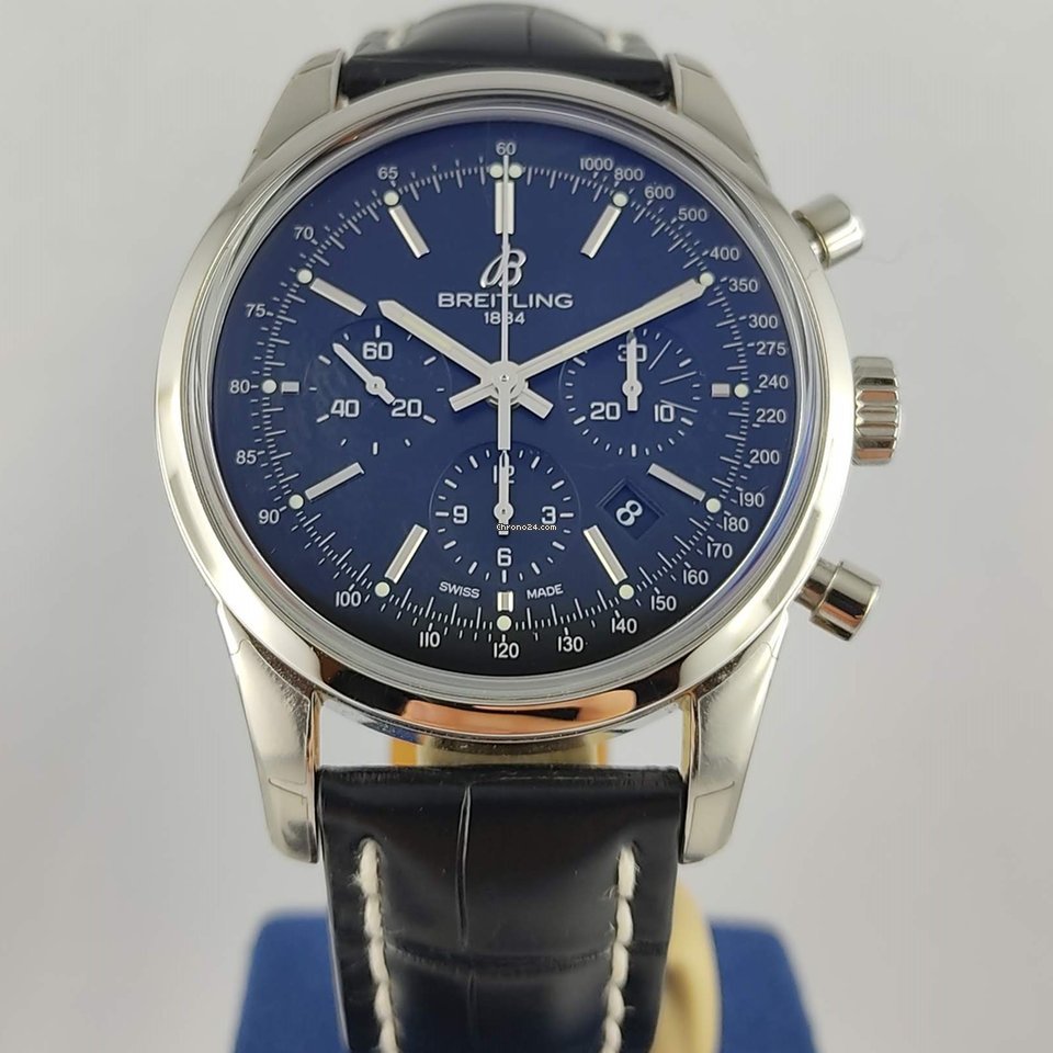 Breitling Transocean Chronograph Mens watch Unisex Automatic Steel AB015212 BA99 435X