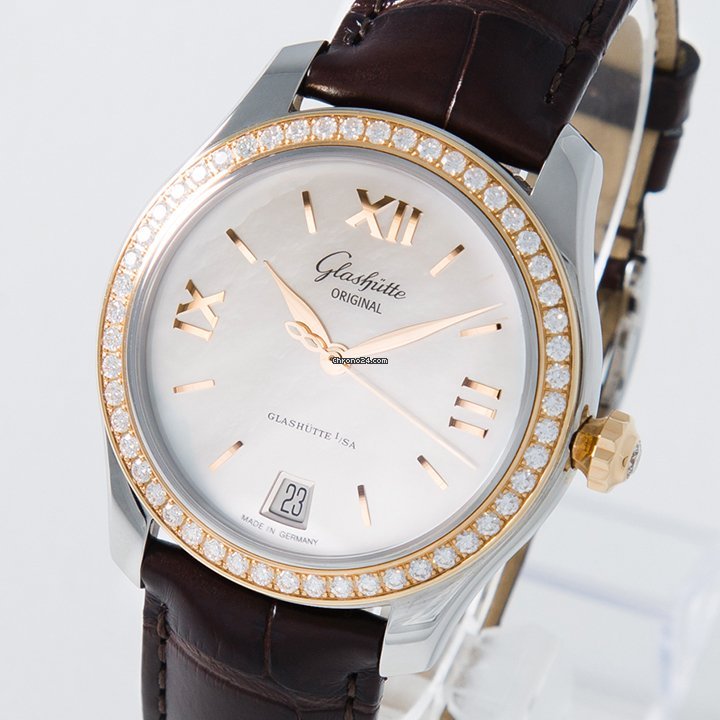 Glashtte Original Lady Serenade Womens watch Automatic Gold Steel 1-39-22-09-16-44