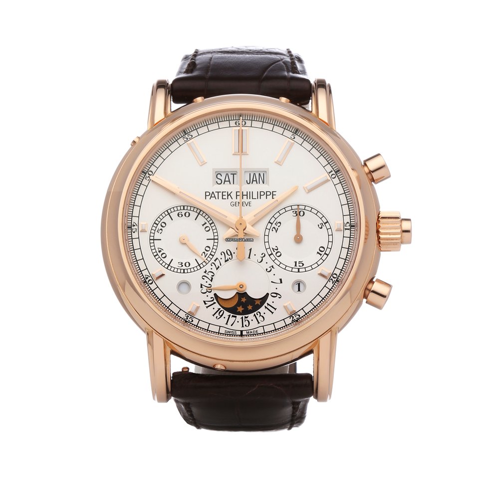 Patek Philippe Perpetual Calendar Chronograph Mens watch Unisex Manual winding Rose gold 5204R-001