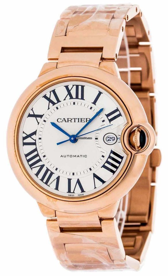 Cartier Ballon Bleu 42mm Mens watch Unisex Automatic Rose gold W69006Z2