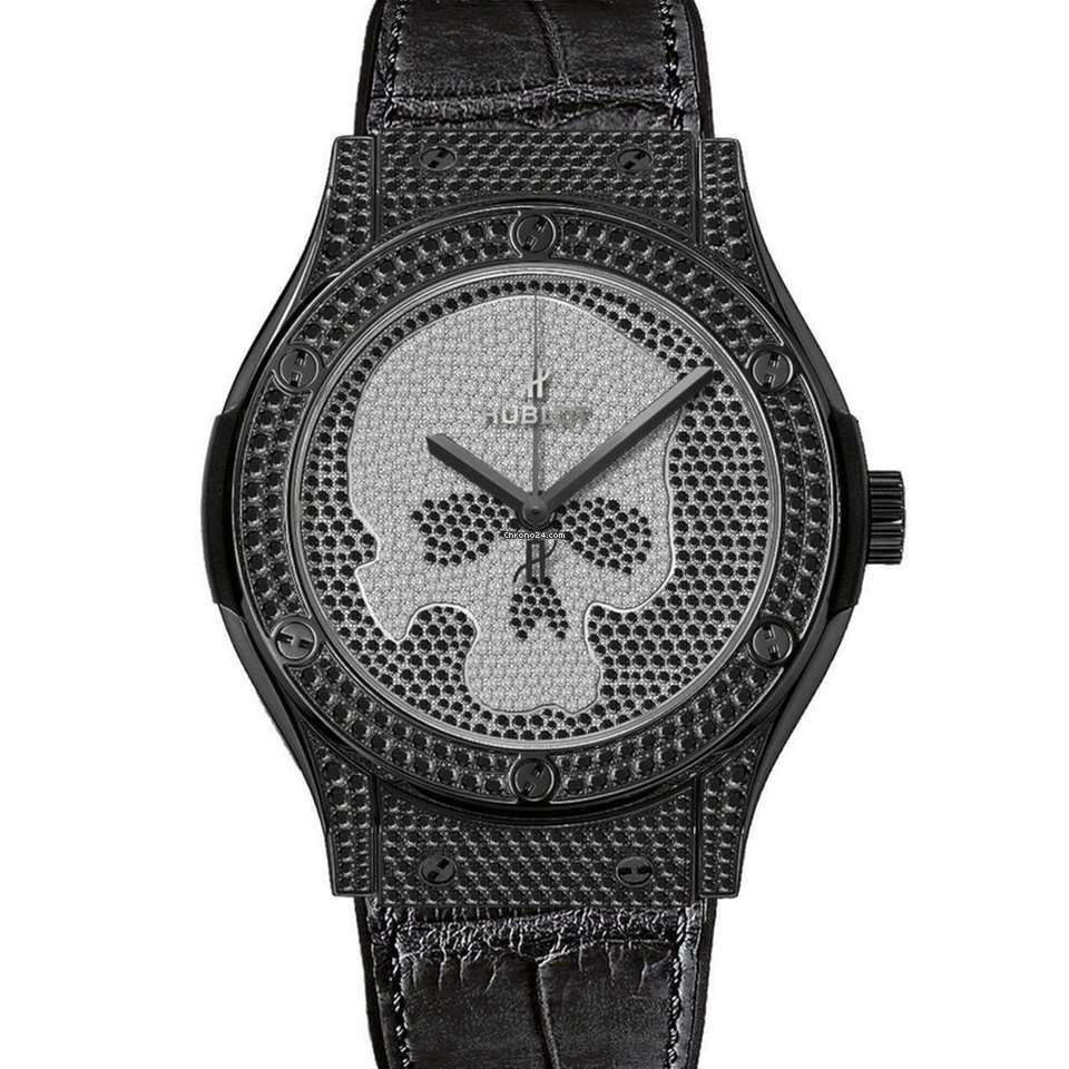 Hublot Classic Fusion 45, 42, 38, 33 mm Mens watch Unisex Automatic Ceramic 542.ND.9100.LR.1700.SKULL