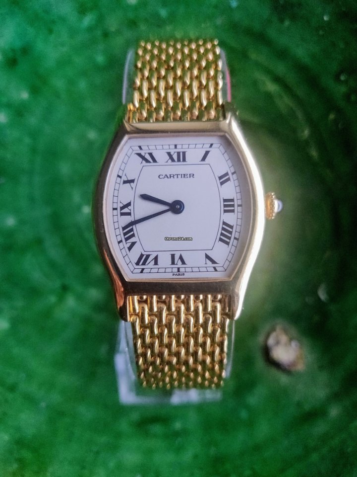 Cartier Tortue Mens watch Unisex Manual winding Yellow gold 96069