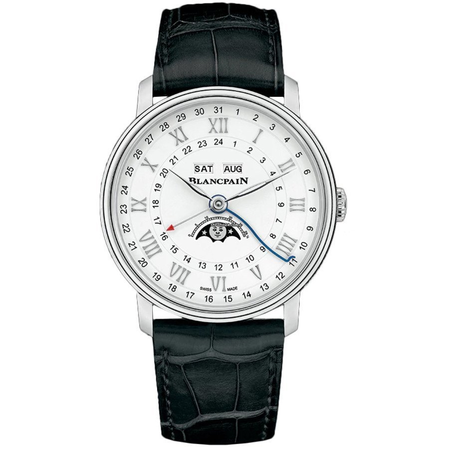 Blancpain Villeret Quantieme Complet Mens watch Unisex Automatic Steel 6676-1127-55B