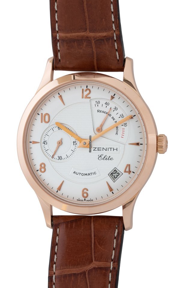 Zenith Elite Power Reserve Mens watch Unisex Automatic Rose gold 18.1125.685