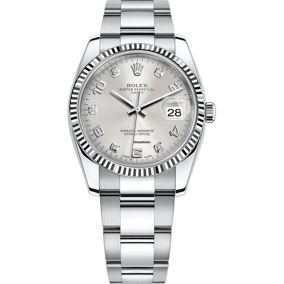 Rolex Oyster Perpetual Date Womens watch Steel Automatic 115234-0012