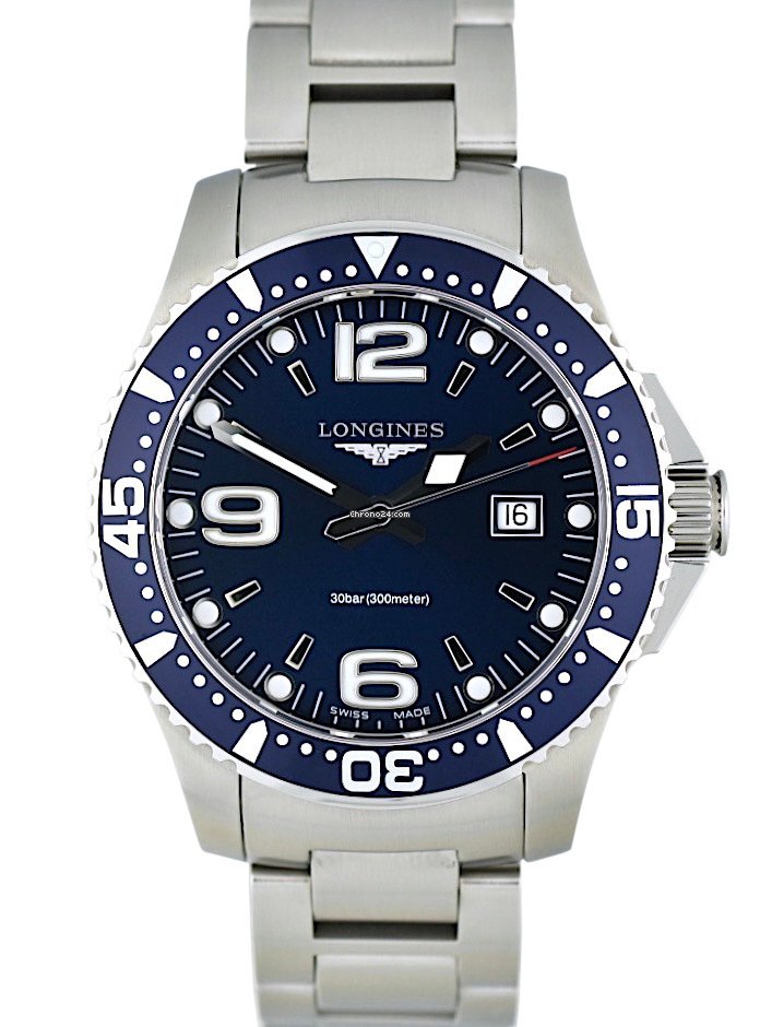 Longines HydroConquest Mens watch Unisex Quartz Steel L3.640.4.96.6