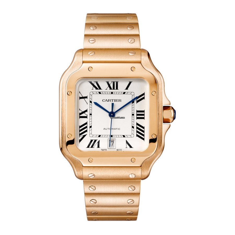 Cartier Santos Mens watch Unisex Automatic Rose gold WGSA0018