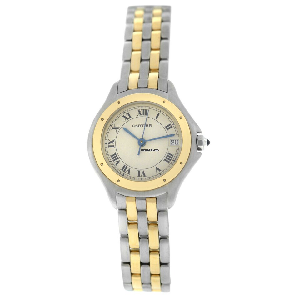 Cartier Cougar Womens watch Quartz Gold Steel 119000R