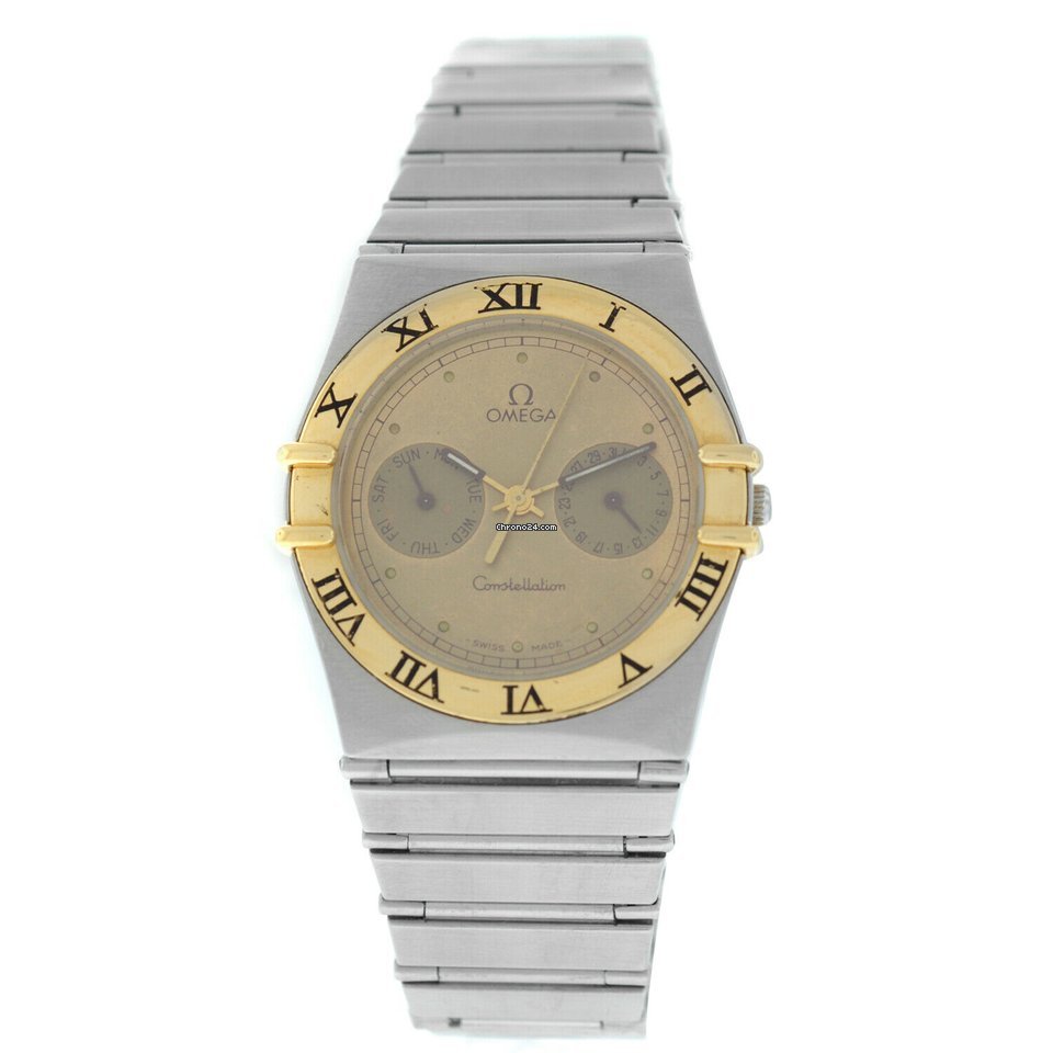 Omega Constellation Day-Date Mens watch Unisex Quartz Gold Steel 396.1069