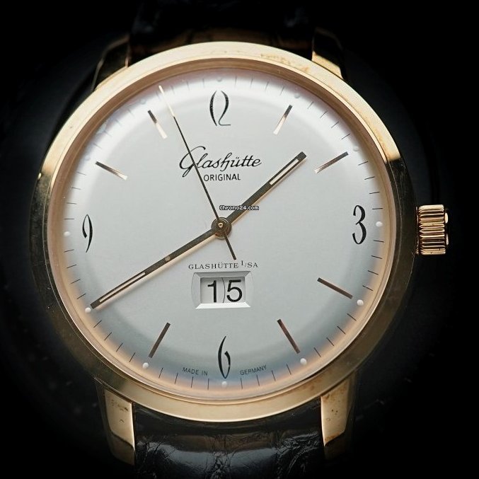 Glashtte Original Sixties Panorama Date Mens watch Unisex Automatic Rose gold 39-47-01-01-04
