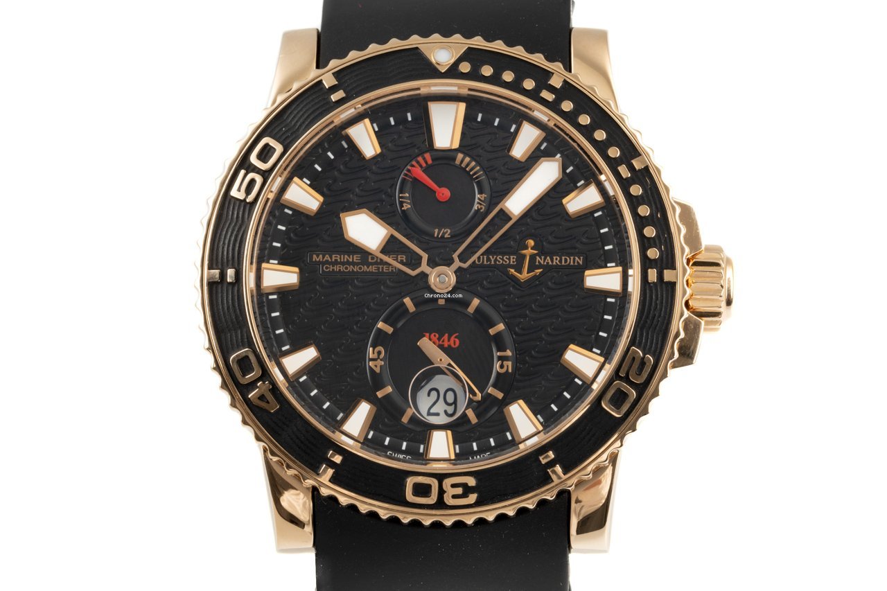 Ulysse Nardin Maxi Marine Diver Mens watch Unisex Automatic Yellow gold 266-33